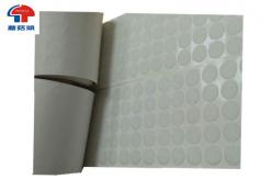 China Circle Hook And Loop Coins Roll , Printing glued Removable Adhesive Dots 5/8 supplier