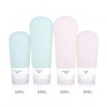 Squeezable Silicone Travel Bottles Set With Suction Cup