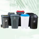 Green Color Outdoor Garbage Bin 120 Liter Plastic Dustbin 13 Gallon Trash Can for sale