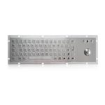 IP65 Static Rated Industrial Stainless Steel Keyboard With Mechanical Trackball For Outdoor for sale