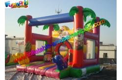 China Full Printing Zoo Bouncy Jumping Castles , Moonwalk Bouncer With PVC tarpaulin supplier