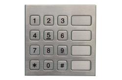 China Vandal Resistant Phone Keyboard , Stainless Steel Keypad With 16 Keys supplier