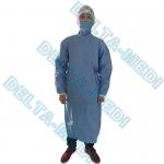 Impervious Sterile SMS SMMS SSMMS Disposable Surgical Gown Integrated Mask for sale