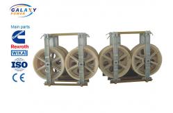 China Nylon Wheel Wire Pulling Blocks , 3 Sheave Galvanized Steel Wire Pulling Pulley supplier
