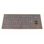 Vandal Proof Backlit Industrial Keyboard With Trackball IP67 for sale