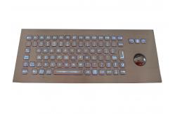 China Vandal Proof Backlit Industrial Keyboard With Trackball IP67 supplier