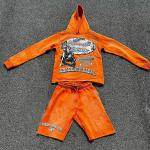 Custom Vintage Sun Faded Hoodie and Short Sets Tracksuit Raw Hem Jogger Sweatsuit Cut Edge Acid Wash Hoodies and Shorts Set Men for sale
