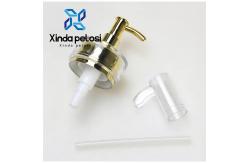China Acrylic Appearance Lotion Pump Electroplating Gold With Cover supplier