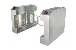 China IP44 Barcode RFID Reader Pedestrian Swing Turnstile 1.2mm SS304 24V supplier