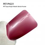 PET-PH221 PET Gloss Wrap Film 1.52 X 18m/Roll Bright Metallic Barbie Powder Color for sale