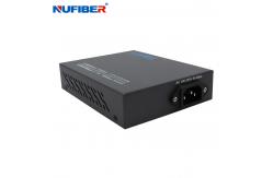 China 10/100/1000M Fiber Optical Media Converter Simplex SM 1310nm/1550nm AC220V Power Cable Internal Power Supply supplier