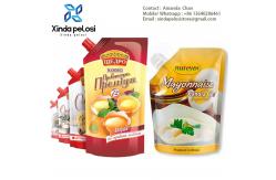 China Water Plastic Stand Up Pouches Refillable Liquid Packages With Reusable Food Spout Pouch supplier