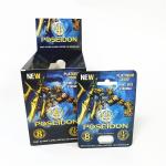 custom printing paper cards tear notch line boxes blue red Poseidon card box with blister for sale