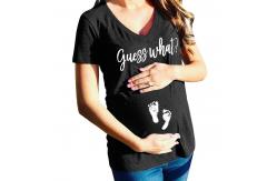 China Custom Made Printed Womens Maternity Clothes Casual Maternity Tops Summer supplier