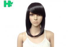 China Synthetic Heat Resistant Wigs / Long Bob Wigs With Side Bangs supplier