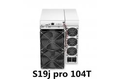 China S19j PRO 104T 3250w Antminer Bitcoin Miner 128MB DDR5 ASIC Mining Machine supplier