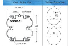 China 160mm Double Convoluted Air Spring W01-358-6910 Contitech Air Spring FD200-19 supplier