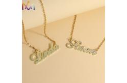 China SS304L Sparkling Name Necklace With Elegant Nameplate Pendant supplier