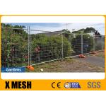 3.0mm Heavy Duty Galvanized Temporary Netting Fence With Concrete Block Base for sale