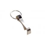 PU Leather Engraved Metal Bottle Opener Nickel Plating With Zinc Alloy Keyring for sale