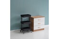China ISO Rolling Organizer Cart 3 Tier Storage Trolley On Wheels supplier