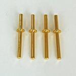 Gold Plating Brass Machined Pins 1.6x20mm For CNC Vertical Machining Center