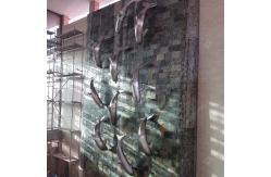 China Matte Surface Dolphin Stainless Steel Art Sculptures 5.9 Ft supplier