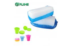 China DBPH Cured HTV Silicone Rubber 10-80 Shore A Hardness Folding Cup supplier