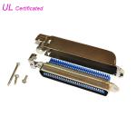 90 Degree Amphenol 64 Pin Male Plug Centronics Connector IDC Type for sale