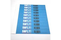 China Custom Logo Printing Tyvek Paper Wristbands Waterproof Adjustable Size Snap Closure supplier