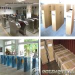 Waist Height Stainless Steel Bidirectional Flap Barrier Gate , RFID Car Automatic Flap Barrier for sale