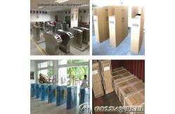 China Waist Height Stainless Steel Bidirectional Flap Barrier Gate , RFID Car Automatic Flap Barrier supplier