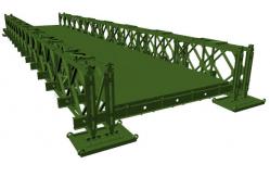 China High Performance Temporary Modular Bridge Construction Painting / HDG Surface supplier