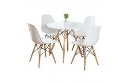 China Modern Art Design Dining room Furniture Simple Metal Dining Table Set Chair and Table Wooden Dining Set supplier