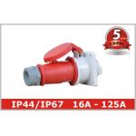63A 125A Industrial Power Socket / Pin And Sleeve Receptacle Custom for sale