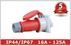 China 63A 125A Industrial Power Socket / Pin And Sleeve Receptacle Custom supplier