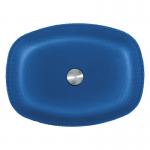 Melon Shape Scratch Resistant Bathroom Sink With 1.75 Inch Drain Hole Acid Matt Blue for sale