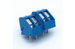 China HQ330-5.0mm Pitch Pluggable Screw Terminal Blue 2P Wire Connector supplier
