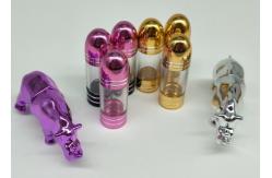 China ISO9001 Clear Pill Bottles 2ml Single Capsule With Metal Cap supplier