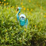 Outdoor Metal Solar Birds Ornaments Waterproof Solar Powered Ornaments for sale