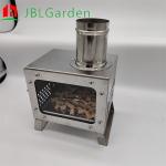 Portable Patio Heater Foldable Operate BBQ Wood Pellet Firepit Stainless Steel