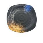 Black Galaxy Pattern Melamine Soup Plate OEM All Season for sale