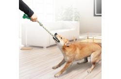 China Natural Rubber Bone Teething Pet Chew Toys With Cotton Linen Rope supplier