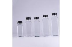 China PET 1 Liter 8 Oz Square Plastic Bottles BPA Free ODM Beverage Juice supplier