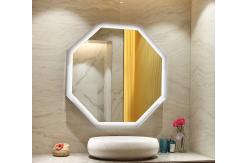 China Polygonal Vanity Mirror With Lights High Clear Reflection Custom Backlit Mirror supplier