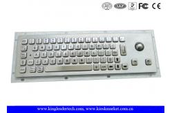 China Brushed Metal Industrial Panel Mount Keyboard With 25mm Diameter Trackball supplier