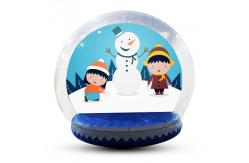 China Advertising Custom Christmas Blow Up Snow Globe Double And Quadruple Stitched supplier