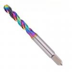 Metric Standard HSS-E 2 Flute Spiral Tap with Colored Cobalt Coating Aluminum-Specific Design for sale