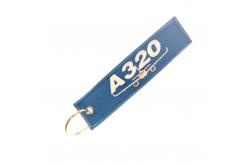 China Custom A320 Aircraft Keychain – Double-Stitched Polyester Fabric + Rust-Free Metal Hardware supplier