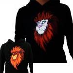 Couple LED Flashing T Shirt With Lion Pattern Unisex 100% Cotton for sale